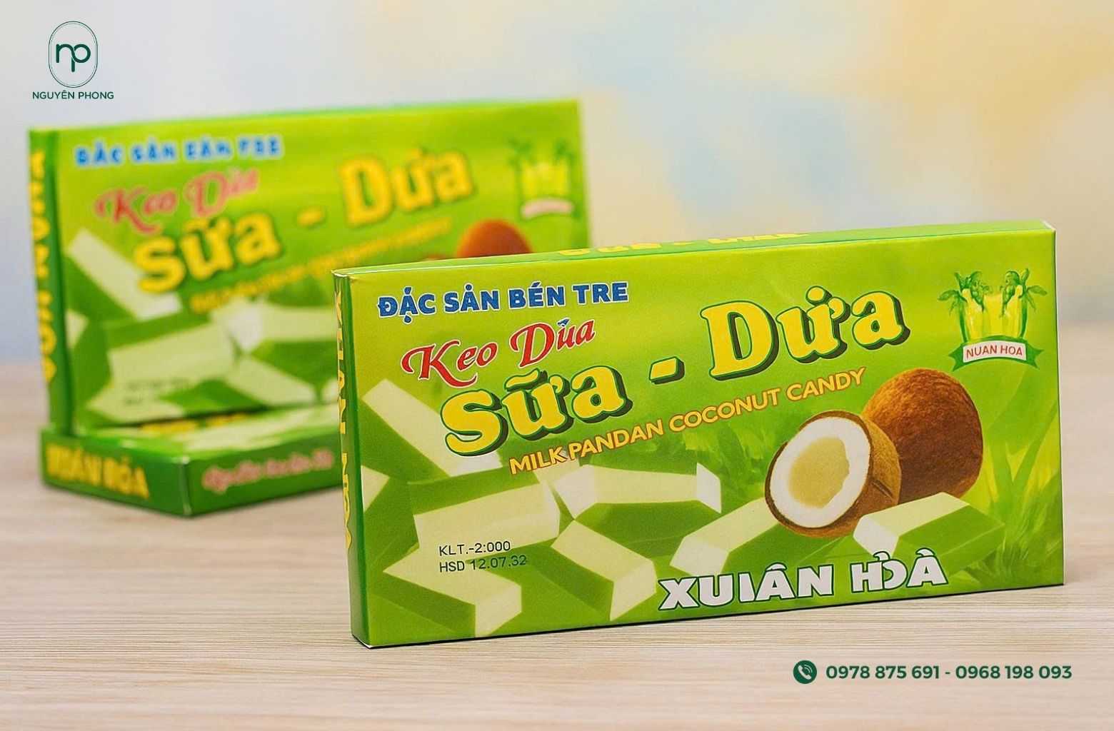 Kích thước hộp đựng kẹo dừa